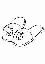Slippers Freeprintablecoloringpages sketch template