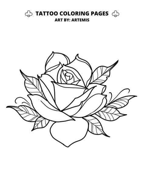 tattoo coloring pages club tattoo