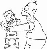 Bart Homer Simpsons Coloring Pages Simpson Kids Print Color Printable Coloringhome Colouring Cartoon Sheets Angry Gets Family Drawings Library Lisa sketch template
