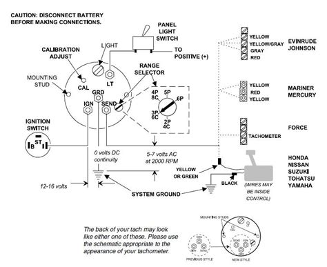 evinrude outboard tachometer wiring