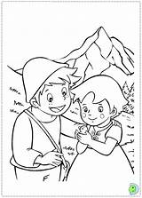 Heidi Coloring Pages Peter Colouring Da Kids Printable Dinokids Coloring4free Cartoons Friend Und Fun Print Para Colorear Mit Con Cartoon sketch template