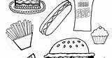 Junk Food Coloring sketch template