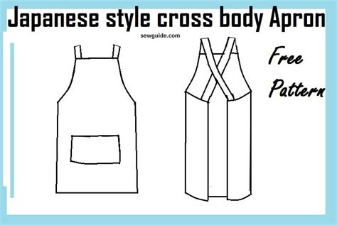 easy japanese style cross  apron  diy pattern tutorial