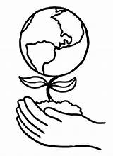 Earth Drawing Planting Coloring Save Pages Kids Clipart Drawings Trees Easy Poster Color Life Posters Globe Healthier Play Environment Colouring sketch template