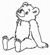 Bear Teddy Coloring Pages Cute Bears Kids Print Colour sketch template