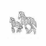 Paarden Kleurboek sketch template