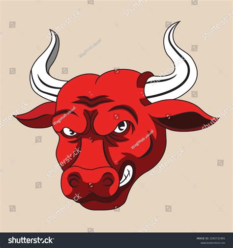 maskot kepala banteng koboi vector illustration stock vector royalty