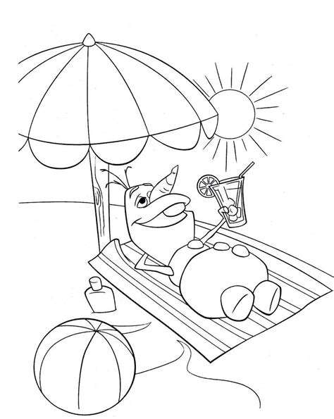 olaf  summer coloring pages summer coloring pages frozen coloring