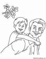 Coloring Father Son Pages Colouring Kids Printable Fathers Drawings Family Sheets Choose Board sketch template