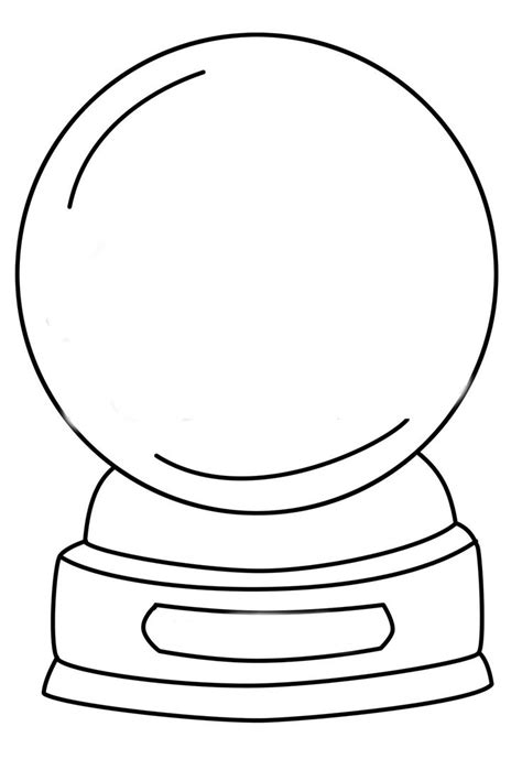 snow globe template printable sketch coloring page christmas globes