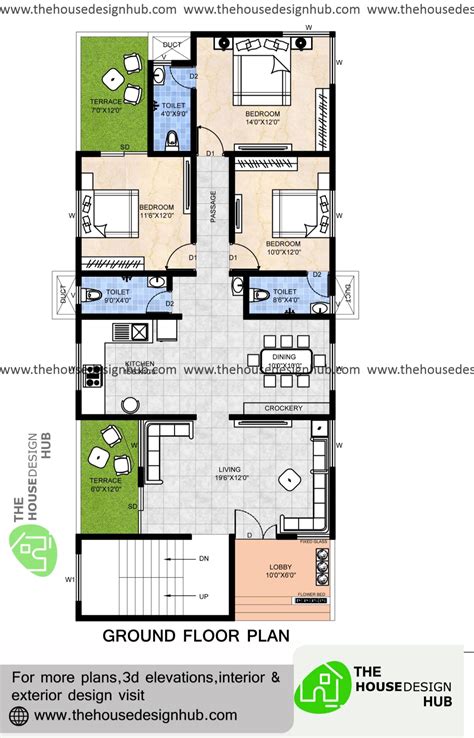 bhk house plan  house design hub