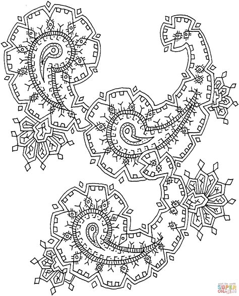 paisley coloring page  printable coloring pages