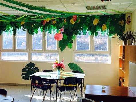 charming classroom island jungle theme classroom decor themes