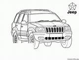 Jeep Pages Coloring Grand Cherokee Colorkid Jeeps Kids Template sketch template