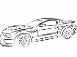 Mustang Outline Drawing Coloring Getdrawings sketch template