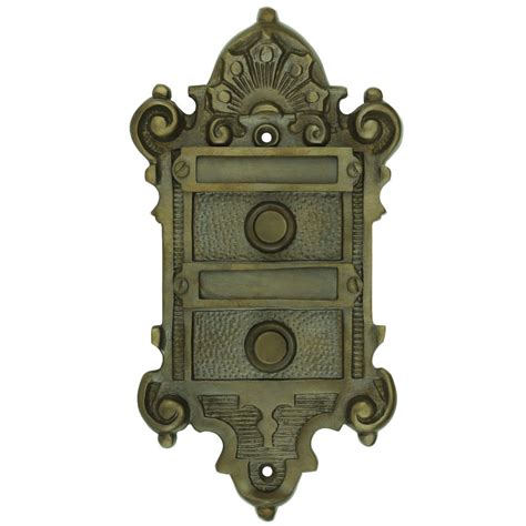 hardware doorbells pressing bell rural brown iron meissen  mm manvesnl