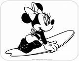 Minnie Mouse Coloring Pages Sports Disneyclips Surfing sketch template