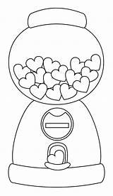 Gumball Machine Coloring Gum Pages Bubble Printable Digi Color Stamp Heart Dibujos Drawing Valentine Designs Template Valentines Para Scraps Heaven sketch template