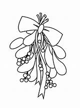 Mistletoe sketch template