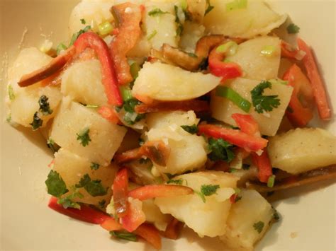 warm asian potato salad recipe genius kitchen