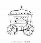 Carriage Coloring Pages Getdrawings Princess sketch template