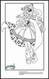 Monster High Coloring Pages Wolf Clawdeen Ultimate Teamcolors Cartoon Read sketch template