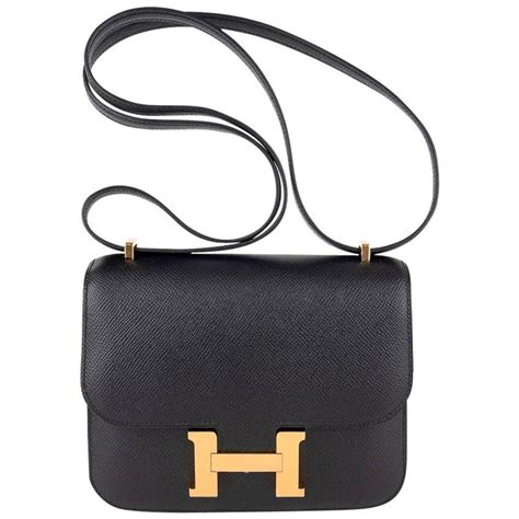 Hermes Constance Bag 18 Black Epsom Gold Hardware New W Box At 1stdibs