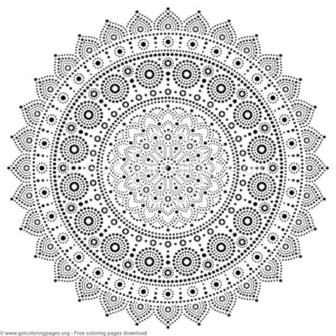 6 mandala dot painting coloring pages getcoloringpagesorg