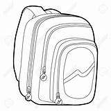 School Drawing Bag Bags Sketch Clipart Outline Getdrawings Paintingvalley Royalty sketch template