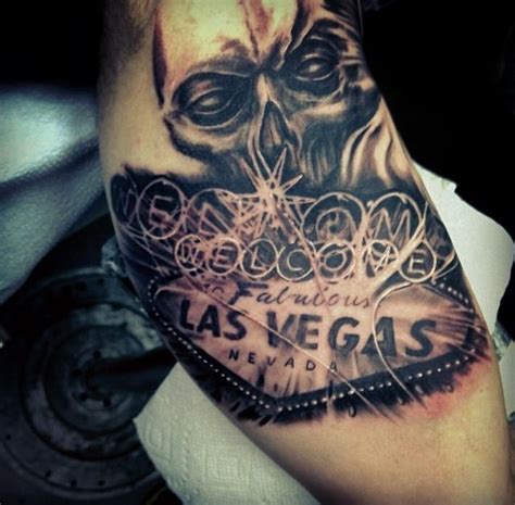 las vegas tattoo  skull vegas baby