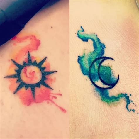 sun and moon best friend tattoos popsugar love and sex photo 27