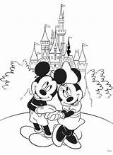 Disney Castle Coloring Pages Walt Drawing Mickey Getdrawings sketch template