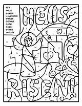 Color Letter Risen He Easy Resurrection Pdf Kids Bible sketch template