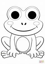Frog Coloring Pages Cute Cartoon Da Colorare Verde Printable Colouring Frogs Color Immagini Drawing Kids Print sketch template