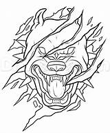 Pitbull Draw Scary Caveira Gangster Ideias Tatuagens Trace Alien Grafite Cavalo Dragoart sketch template