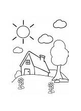 Coloring Preschool House Window Kidspressmagazine Pages Sunny Now sketch template