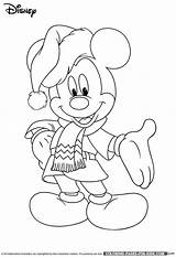 Coloring Pages Christmas Disney Kids Mickey Sheets Colouring Print Color sketch template