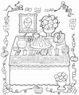 Ofrendas Print sketch template