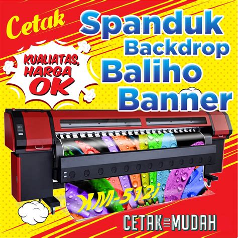 Cetak Banner Spanduk Baliho Flexy 280gr Outdoor Digital Printing