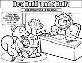 Bully Buddy Bullying Colouring Danger Stranger sketch template
