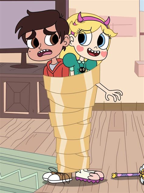 marco and star wrap to stick together by deaf machbot star vs the forces of evil starco stars