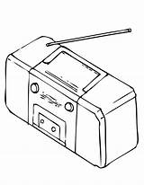 Radio Coloring Pages Getcolorings Color Printable Template sketch template