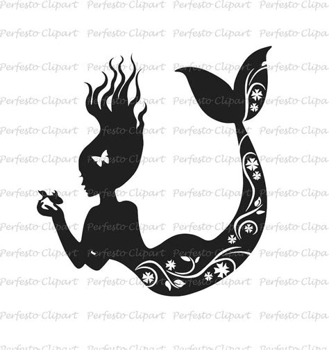 mermaid silhouette svg mermaidsvgcom
