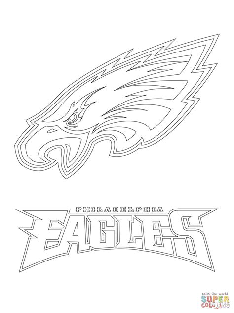 philadelphia eagles logo coloring page  printable coloring pages