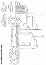 Peterbilt Rig Trucks Getcolorings Crafts Rigs Kenworth sketch template