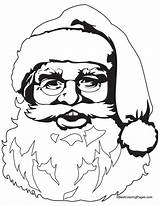 Santa Claus Face Coloring Pages Drawing Printable Head Color Realistic Template Christmas Sheet Colouring Clause Happy Real Noel Getcolorings Popular sketch template