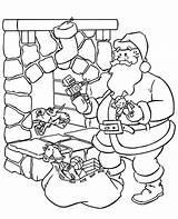 Coloring Santa Christmas Claus Presents Pages Print Topcoloringpages Chimney Book sketch template