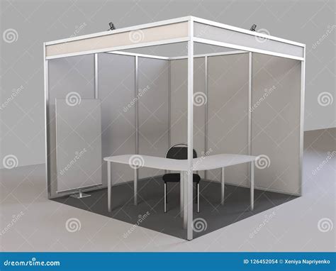 simple trade show booth  illustration isolated  white background