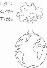 Trees Planting Tree Coloring Plant Drawing Kids Printable Earth Pages Grow Drawings Lets Pdf Open Print  Responsibility sketch template