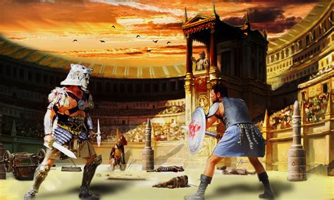 artstation concept art   ancient gladiator fight scene